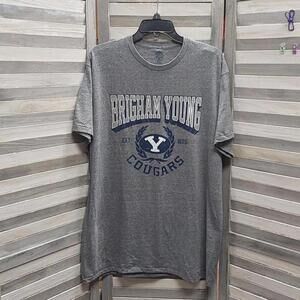 NCAA BYU Cougars Men's Gray Triblend T-Shirt | X Large
